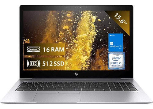 Laptop Elitebook Hp 850g3 Core I5 6ta 16g+512g Ssd Fhd 15.6' (Reacondicionado)