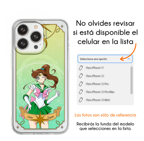 Funda Para iPhone Magsafe Sailor Moon Sailor Jupiter Sailor Verde Anime
