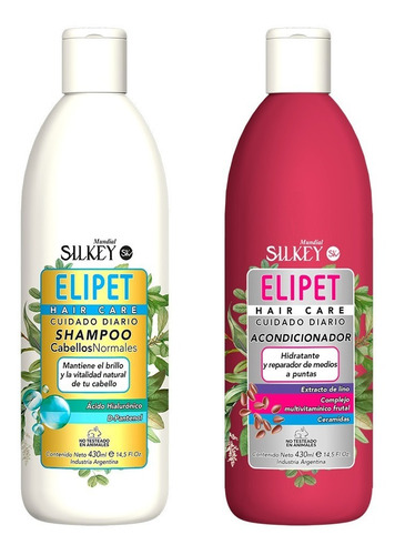 Shampoo Cab Normales + Acondicionador Silkey Elipet X 430 Ml