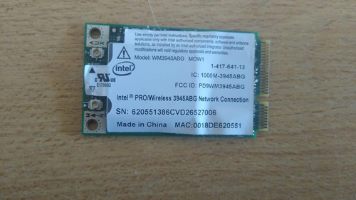 Placa Wifi Intel Notebook Sony Vaio Pcg-6p2l