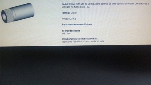 Dado Mercedes Benz, Estriado 28mm, Encastre 1/2 , 58 Estrias