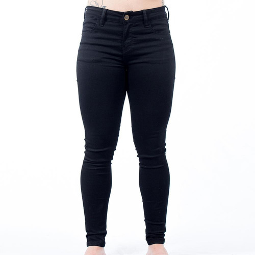 Pantalón De Mujer Bros Club Mezclilla Negro Para Moto