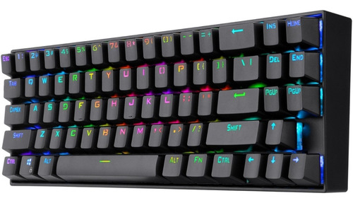 Teclado gamer inalámbrico Redragon Deimos K599-KRS QWERTY Red inglés UK color negro con luz RGB