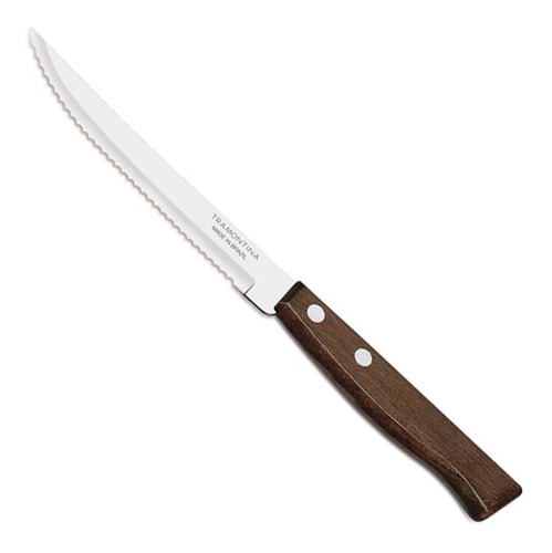 2 Cuchillo Asado Tramontina Tradicional Sierra Mango Madera