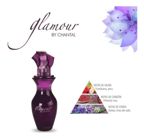 Perfume Glamour, Para Dama 50 Ml. Madame Chantal