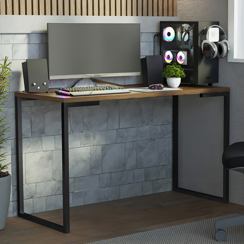 Mesa de oficina industrial Madesa Rustic de 120 cm