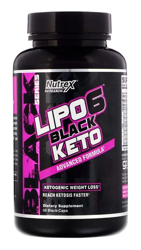 Lipo 6 Black Keto Nutrex Quemador Acelerador Cetosis 60 Caps