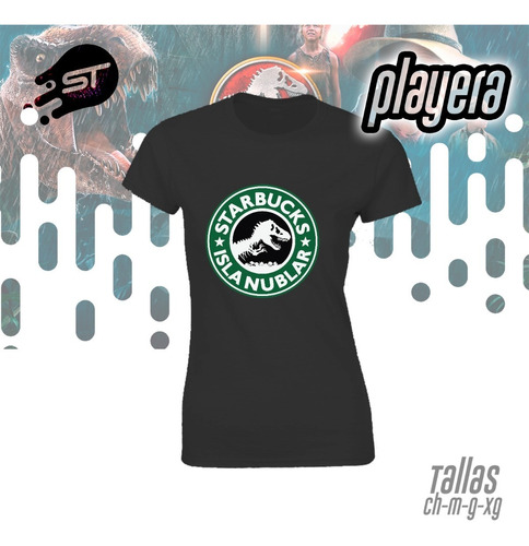 Playera Jurassic Park Starbucks Jpark-002