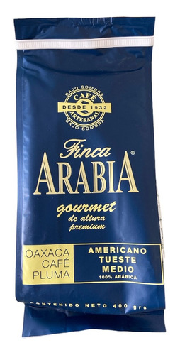 Cafe Finca Arabia Gourmet Premium 400g Molido Tostado Oaxaca