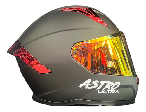 Casco Moto Astro Ultra Solido Negro Mate