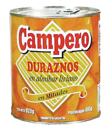 Durazno En Almíbar Campero 820grs