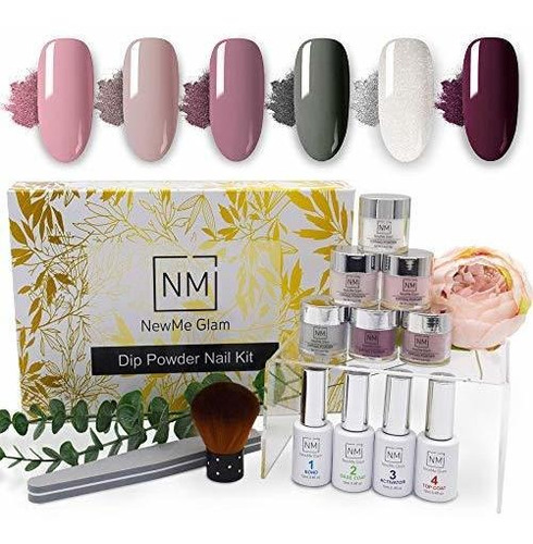 Esmalte De Uñas - Newme Glam Dip Powder Nail Starter Kit - I