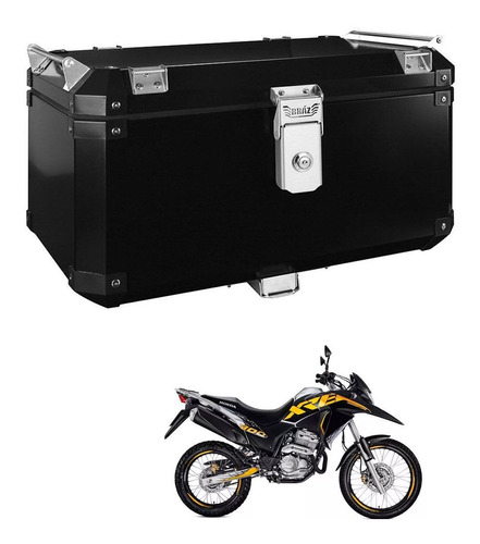 Bauleto Atacama 55l Xre 300 Aluminio Top Case Preto Bráz