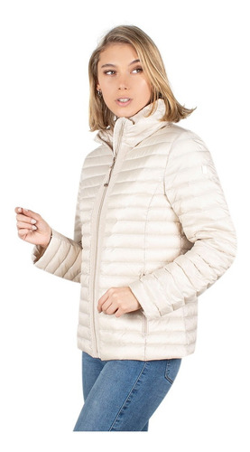 Chamarra Mujer Greenlander Pol7327 Pluma Ganso Cuello Alto