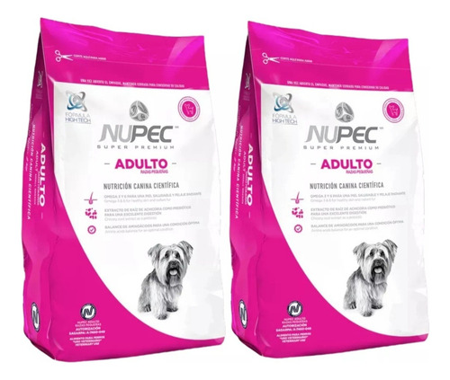 Nupec Adulto Razas Pequeñas 16kg (2 Bultos 8kg C/u)