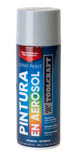 Pintura En Spray Colores Metálicos Gris Plata Toolcraft