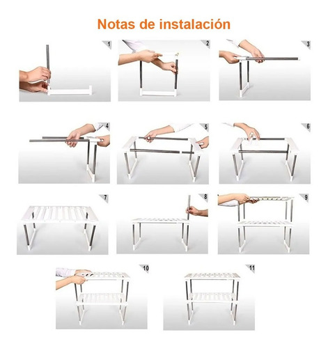 Imagen 10 de 10 de Escurridor De Platos,rejilla Para Fregadero Ajustable38-70cm