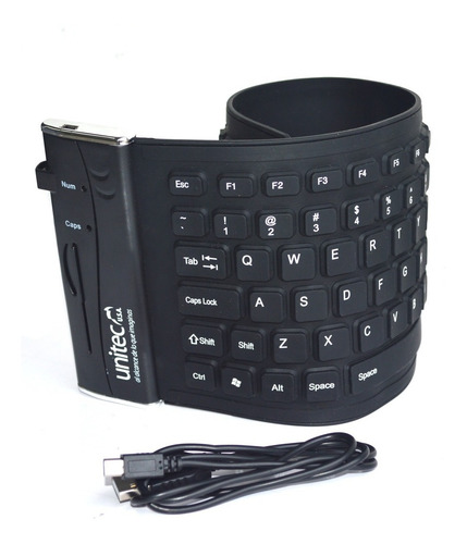 Imagen 6 de 9 de Teclado Flexible Usb Para Pc Impermeable, Anti Polvo Unitec