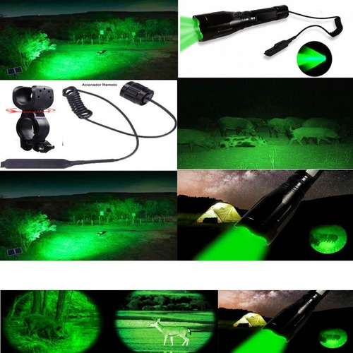 Lanterna Luz Verde Tática Led Cree P/ Sobrevivência Xm30985