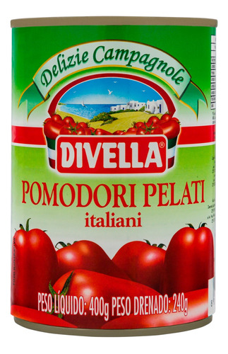 Tomate Pelado Divella Lata 240g