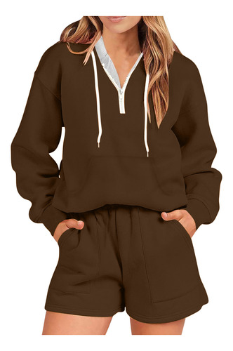 Conjunto De Pantalones Cortos Con Capucha De Ropa Deportiva