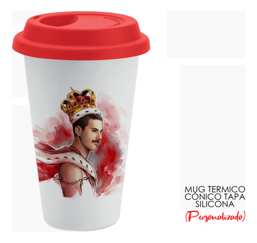 Taza Freddie Mercury / Mug Metalico Queen 