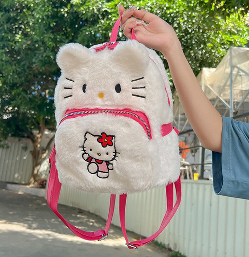 2 Piezas, Gran Capacidad Hello Kitty Plush Mochila