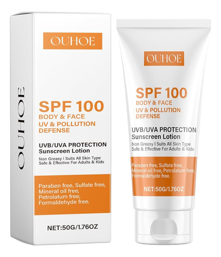 Protetor Solar Para Corpo E Rosto, Antioxidantes, Sem Óleo
