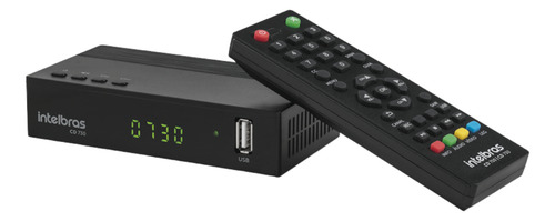 Conversor Digital Cd 730 De Tv Com Gravador Intelbras Preto