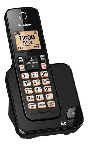 Telefone Panasonic KX-TGC350 sem fio - cor preto