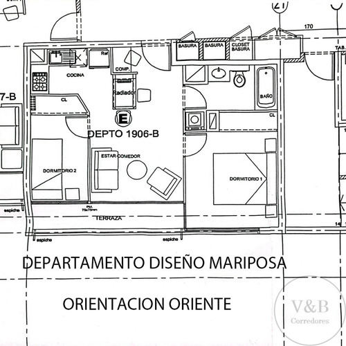 Morande /santo Domingo, Venta Depto 2d + 1b, Estilo Mariposa