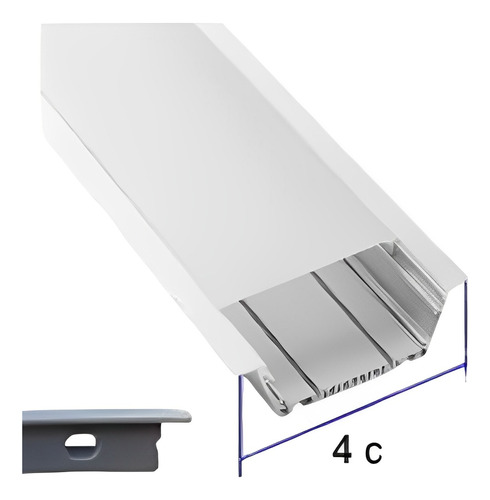 Perfil De Aluminio Para Empotrar Cinta Led 2 Metros Ld-1691