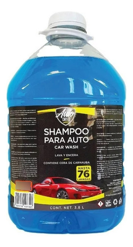4 Shampoo Para Auto Car Wash Lava Y Encera 76 Lavadas 3.8 L