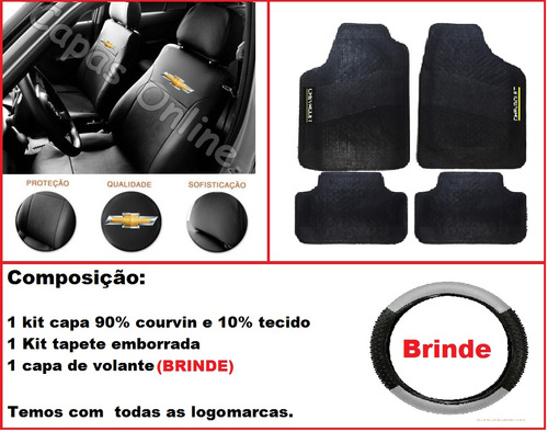 Kit Capa Banco Carro Tapete Volante Agile Lt 2010 2011 2012