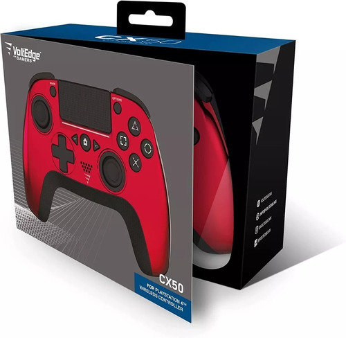 Control Inalámbrico Voltedge Cx50 Chrome Red Para Ps4