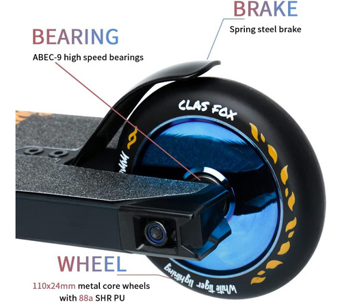 Scooter Profesional Clas Fox Pro Freestyle Stunt De 4.331 Pu