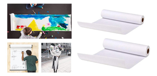 2x Rollo De Papel De Dibujo De 20/30 M Para Niños Dibujando