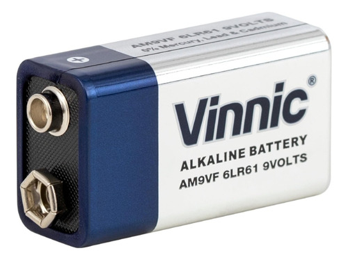 Bateria 9v Alcalina Vinnic Alkaline 9 Volts Pila © 