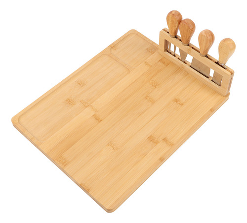 Tabla De Charcutería Con Queso De Bambú Rectangular