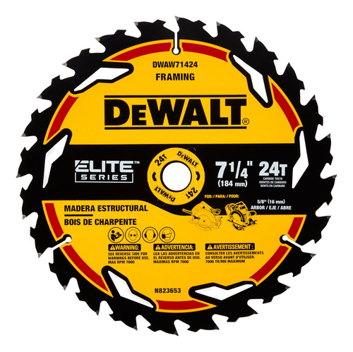Disco De Sierra 7-1/4  24t Elite Series Dewalt Dwaw71424-z