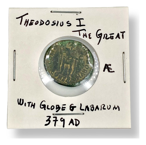 Antigua Moneda Romana Theodosius I El Grande Año 379 D.c. (Usado)