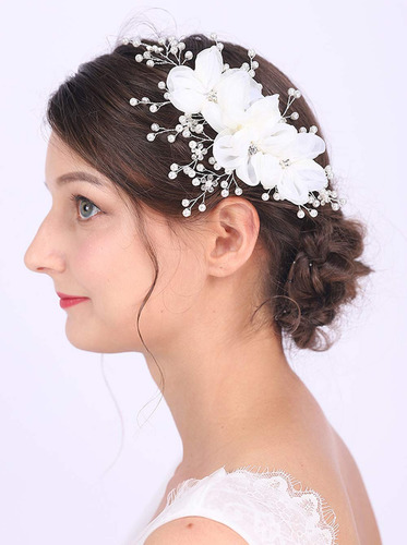 Pinza De Pelo Nupcial Anglacesmade Flor Peine Para El Cabell