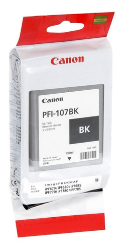 Cartucho De Tinta Canon Pfi-107 Bk Negro