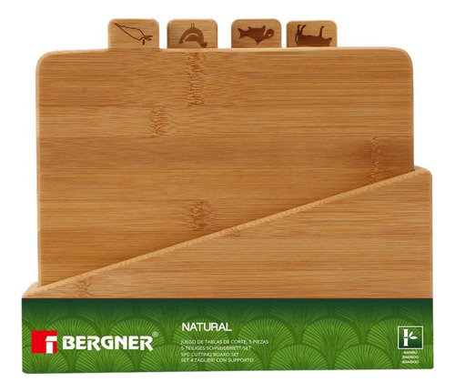 Tabla De Corte En Madera De Bamboo Nature Bergner Bg-4940-mm