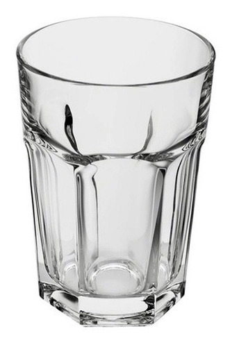 Kit 4 Copos Country Long Drink Vidro Para Agua E Suco 400ml Cor Transparente