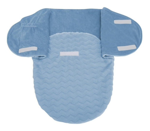 Imagem 4 de 9 de Saco De Dormir Com Velcro Baby Super Soft Azul Buba 09883