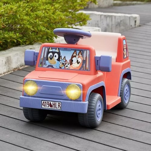 Bluey Coche Eléctrico 6v Para Niños, Interactivo