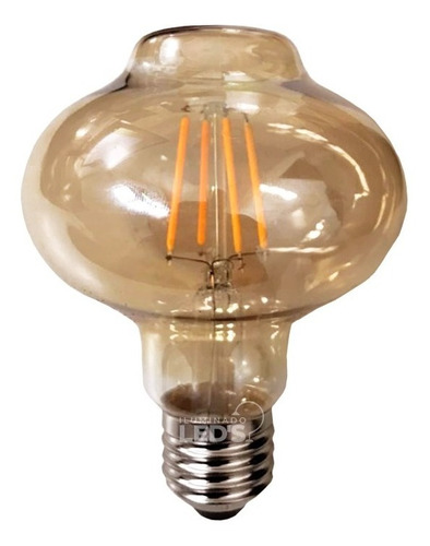 Lâmpada Filamento Led Ballon G80 Dl Retrô Vintage E27 4w Cor da luz Branco-quente 110V/220V