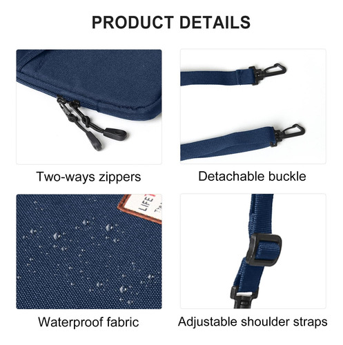 Mini Bolso Cruzado Azul Bolso De Hombro Pequeño Para Hombres