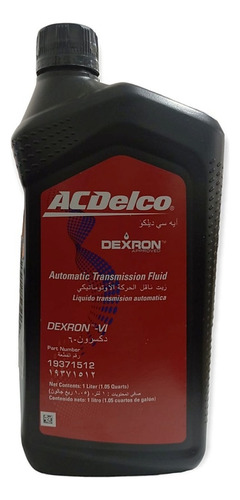 Aceite Transmisión Automática Dexron Vl 946 Ml